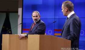 Nikol Pashinyan and Donald Tusk made statements for mass media following their meeting in Brussels
