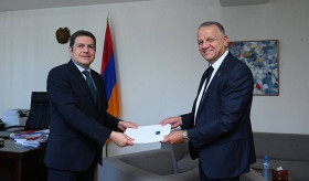 The newly-appointed Head of the Delegation of the European Union in Armenia, handed over a copy of his credentials to the Deputy Minister of Foreign Affairs of Armenia