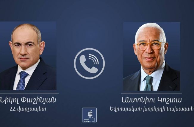 Nikol Pashinyan holds telephone conversation with Antonio Costa